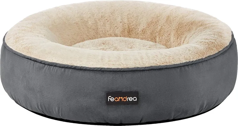Hondenbed, kattenbed, donut, Ø 50 cm by Feandrea in Dark grey – product photo