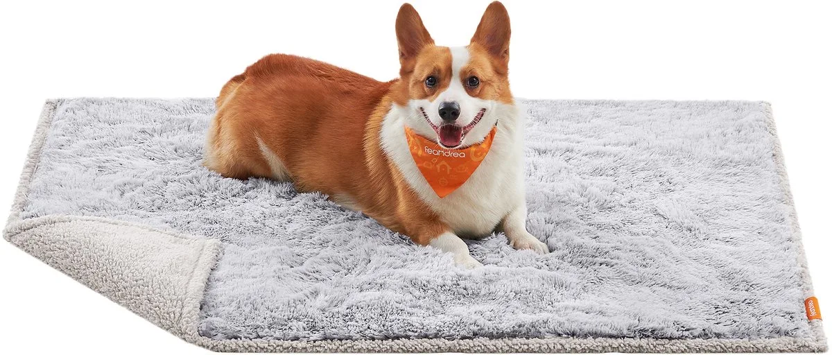 Hondendeken - Hondendeken Waterdicht - Lang Pluche - Dubbelzijdig Gebruik - Voor Honden en Katten van Feandrea in Ombré-grijs – productfoto
