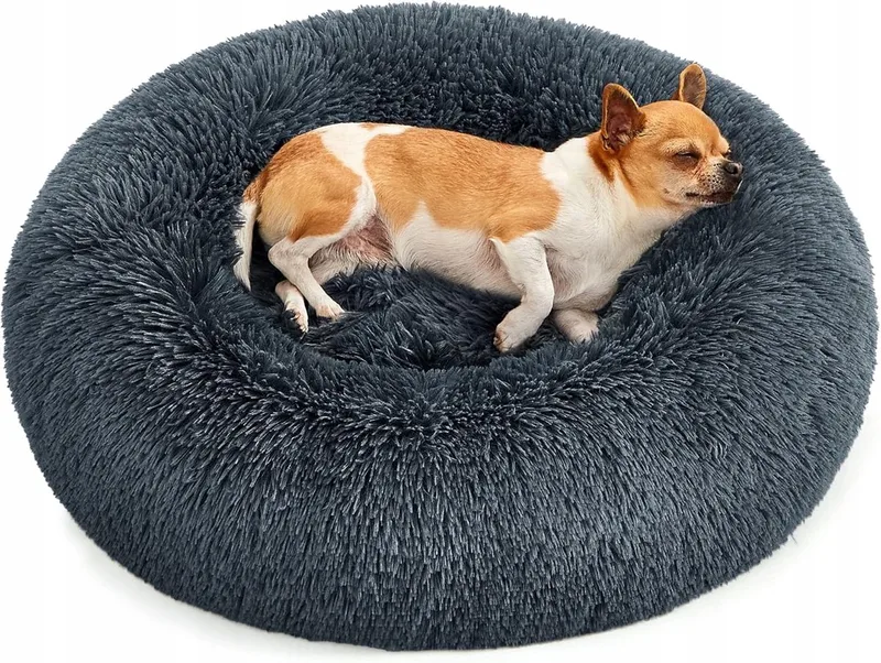 Hondenkussen Kattenmand Donut Ø60cm Donkergrijs by Feandrea – product photo