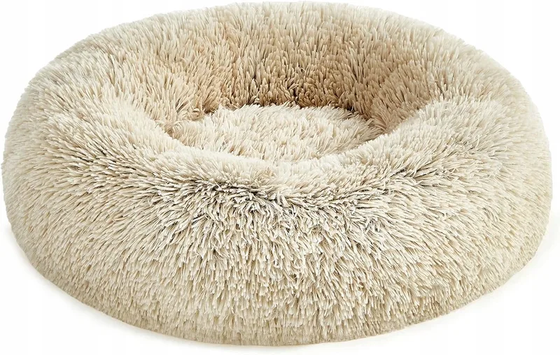 Hondenkussen Rond Beige 60x20cm - Zacht & Comfortabel by Feandrea – product photo