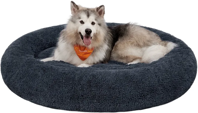 Hondenmand - Donutkussen Wasbaar - Uitneembare Middenvulling by Feandrea in Dark grey – product photo