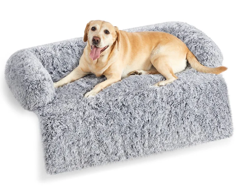 Hondenmand - FluffyHug Hondenbed Pluche - Sofa Bescherming - Voor Grote Honden by Feandrea in Ombré-grijs – product photo