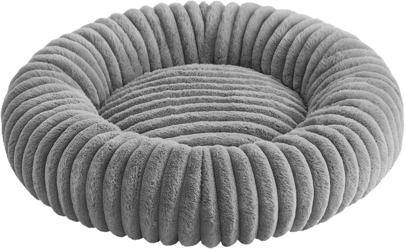 Hondenmand - Huisdierbed Donut Kussen - Wasbaar - Zachte Vulling - Antislip von Feandrea in Grau – Produktfoto