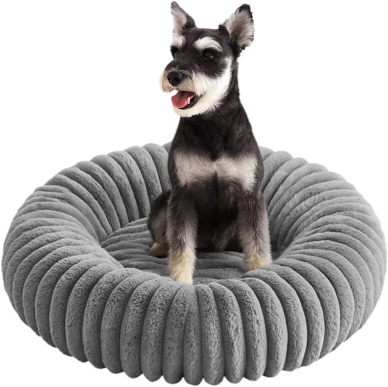 Hondenmand - Huisdierenbed Donut Kussen - Wasbaar - Zachte Vulling - Antislip by Feandrea in Grey – product photo