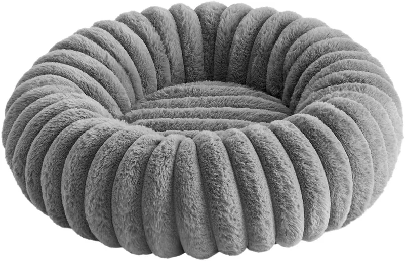 Hondenmand - Huisdierenbed Donut Kussen - Wasbaar - Zachte Vulling - Antislip by Feandrea in Grey – product photo