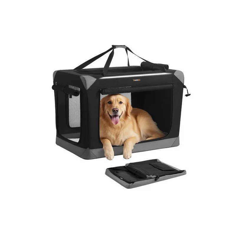 Hundebox faltbar, tragbar, Oxford-Gewebe, 4 Türen, mit Griffen und Seitenfach M-XXL de Feandrea en Regular – photo produit