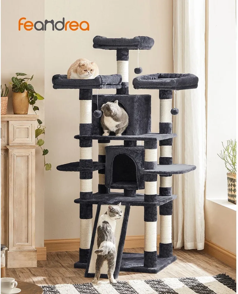 Kattenboom – Krabpaal – Kattenspeelgoed – Katten Krasbord fra Feandrea i Grå – produktbillede