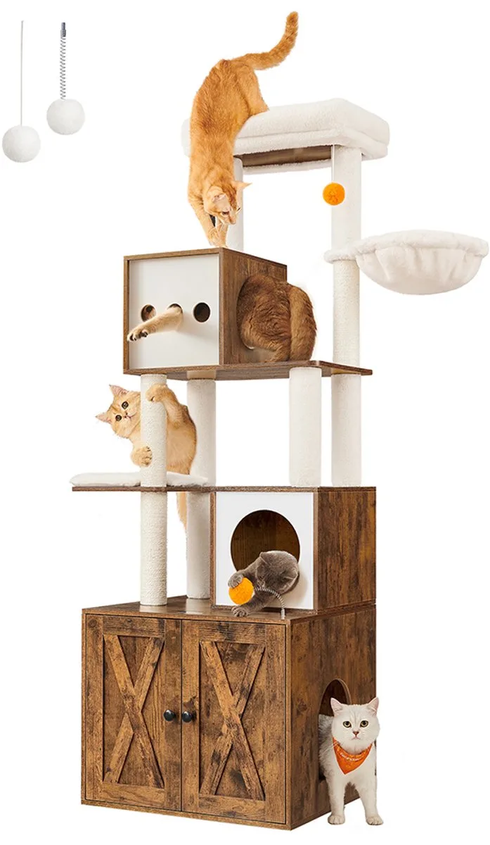 Kattenboom – Met kattenbakkast – Grijs de Feandrea – photo produit