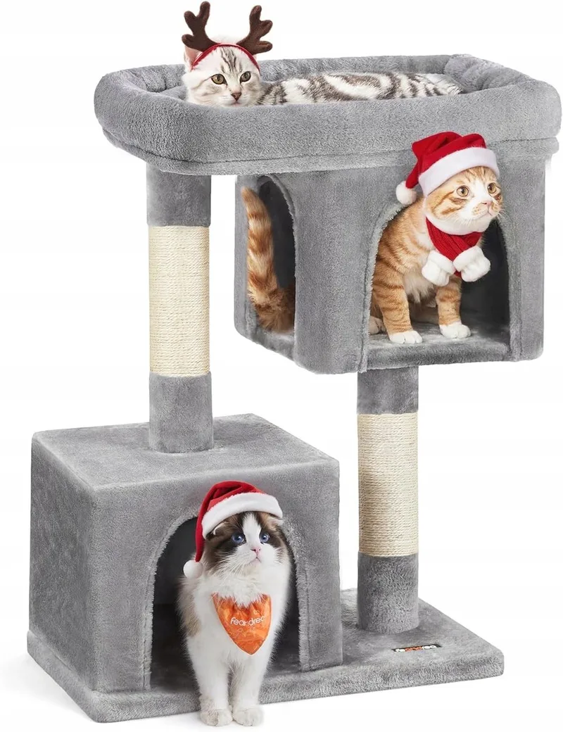Kattentoren met 2 Manden & Krabpalen de Feandrea en Gris – photo produit
