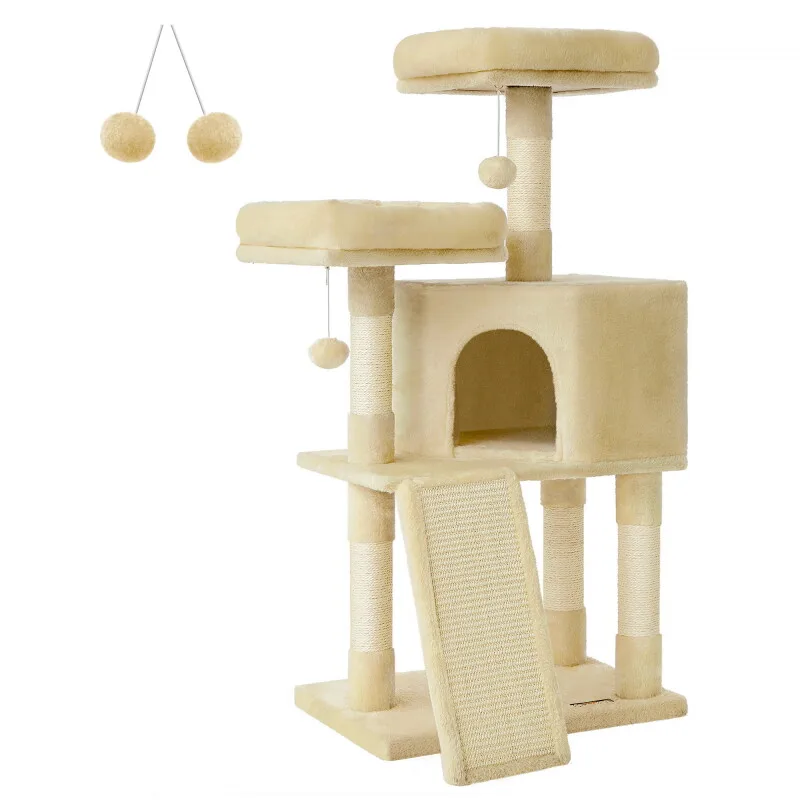 Katzenbaum 115cm Kratzbrett van Feandrea in Beige, Regular – productfoto