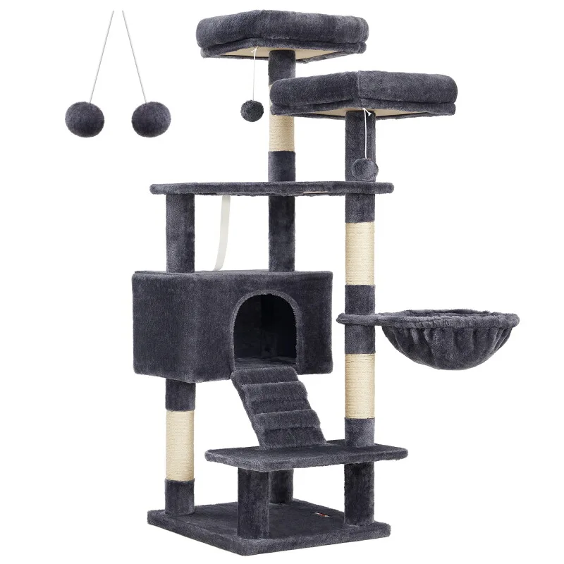 Katzenbaum 142cm rauchgrau dunkelgrau von Feandrea in Regular – Produktfoto