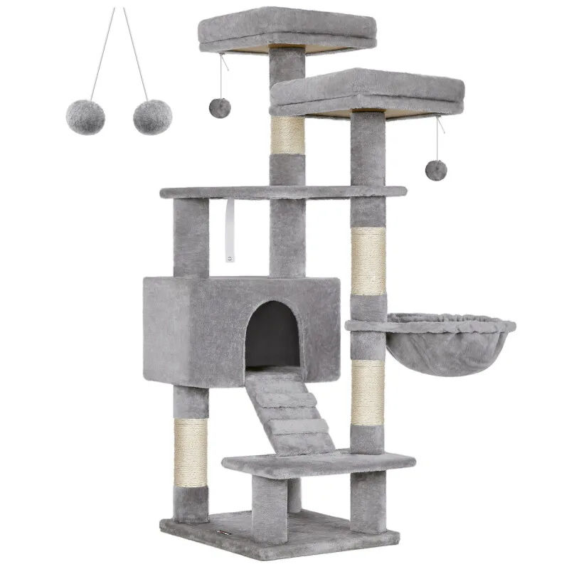Katzenbaum 142cm rauchgrau hellgrau von Feandrea in Regular – Produktfoto