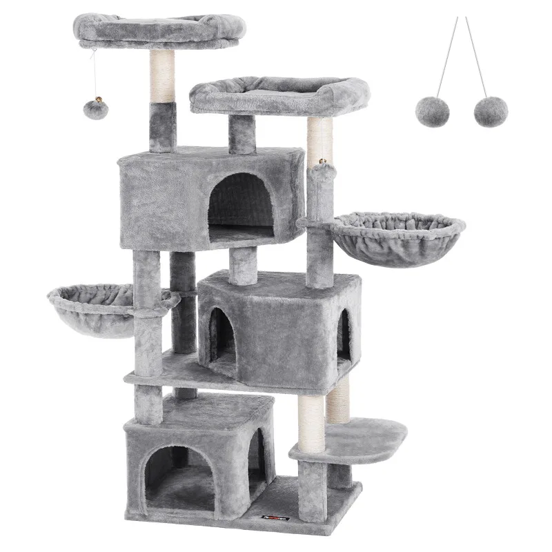 Katzenbaum mit 3 Katzenhöhlen von Feandrea in Regular – Produktfoto
