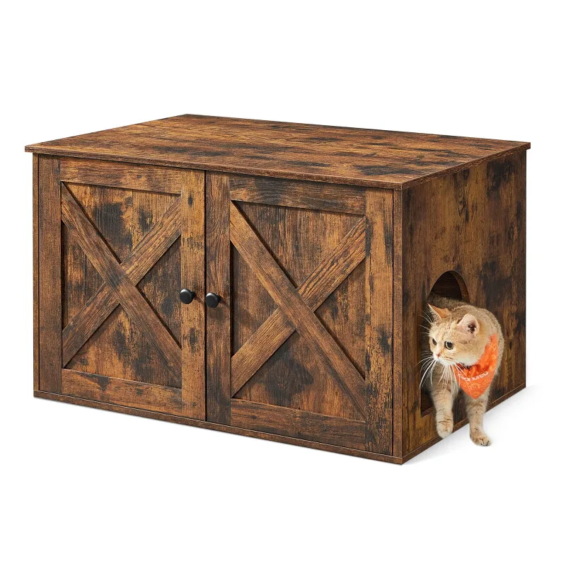 Katzenklo Schrank by Feandrea in Brown, Regular – product photo