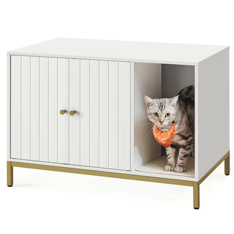 Katzenklo-Schrank Katzenhaus mit Kratzmatte weiß van Feandrea in Regular – productfoto