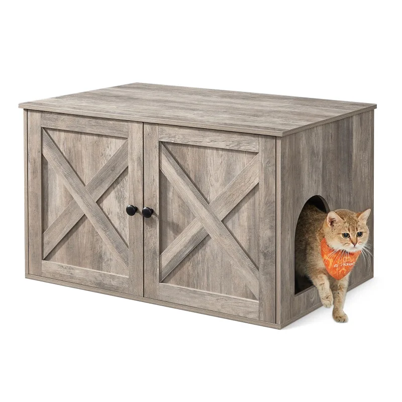 Katzenklo Schrank de Feandrea en Gris clair, Regular – photo produit