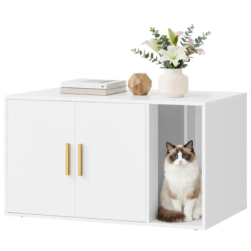 Katzenklo-Schrank, moderne Katzentoilette, Katzenhaus, Doppeltüren van Feandrea in Regular – productfoto