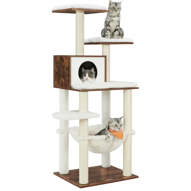 Katzenmöbel 138cm modern braun von Feandrea in Regular – Produktfoto