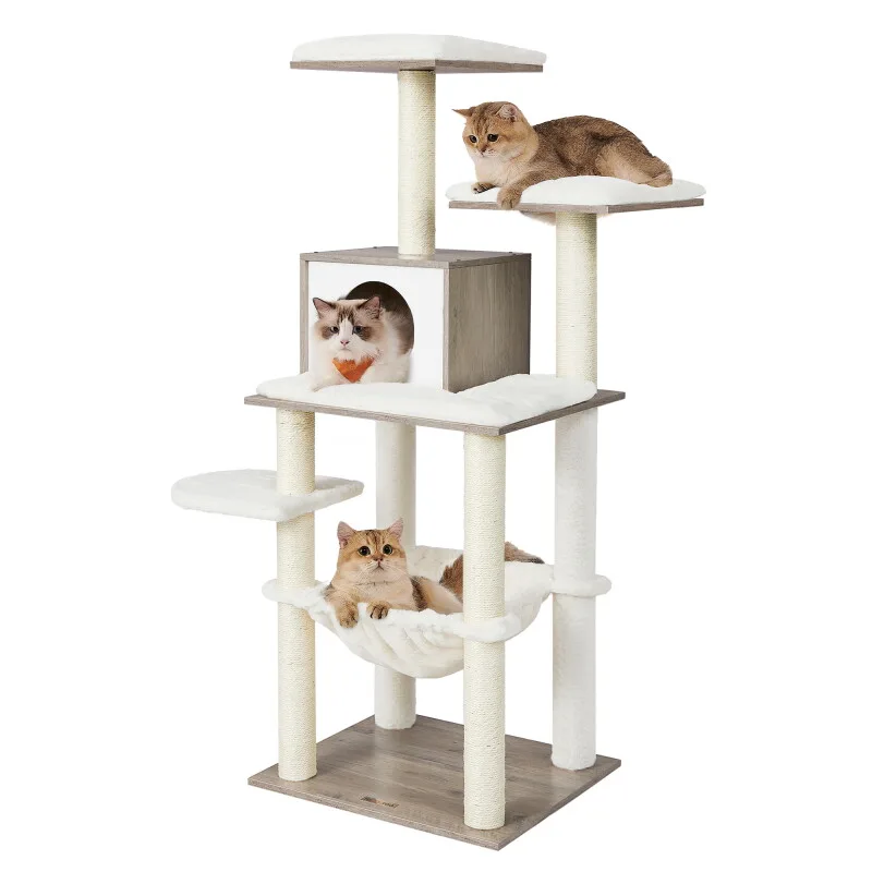 Katzenmöbel 138cm modern hellgrau von Feandrea in Regular – Produktfoto