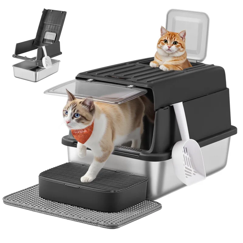 Katzentoilette, Edelstahl,taubengrau by Feandrea in Regular – product photo