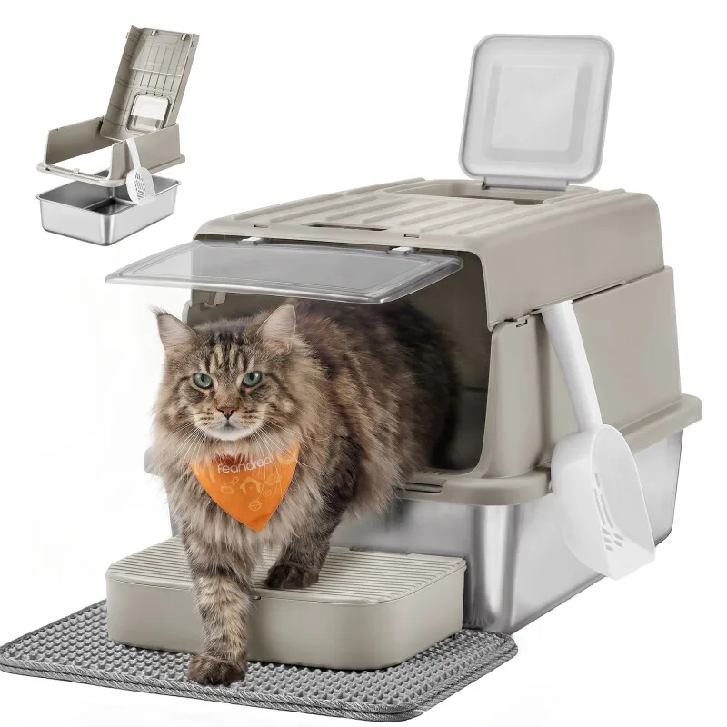 Katzentoilette, Edelstahl,taubengrau by Feandrea in Regular – product photo
