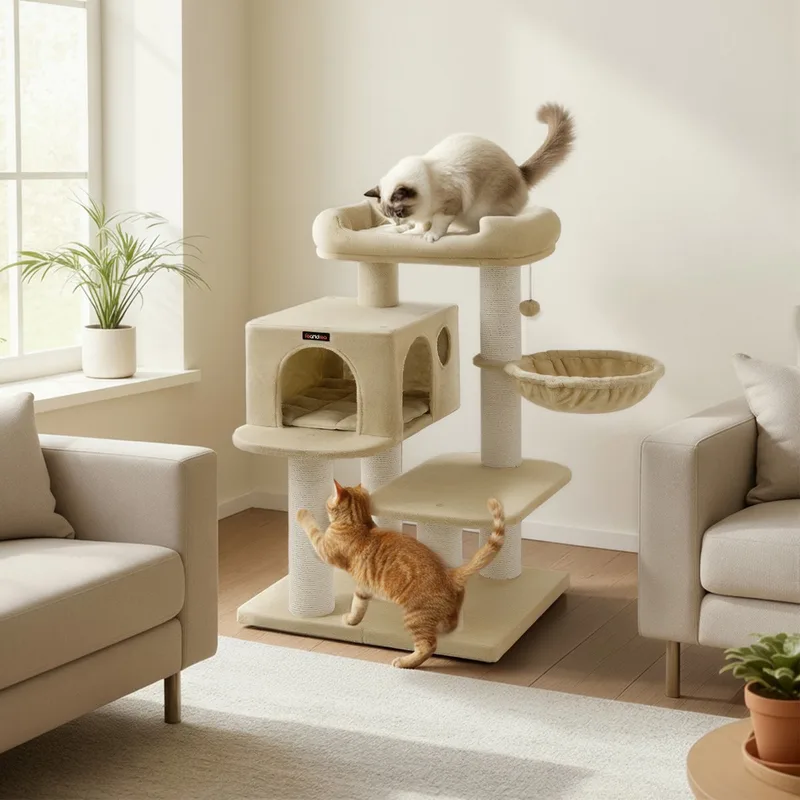Krabpaal – Extra stevig – Met 6 dikke sisalpalen by Feandrea in Beige – product photo