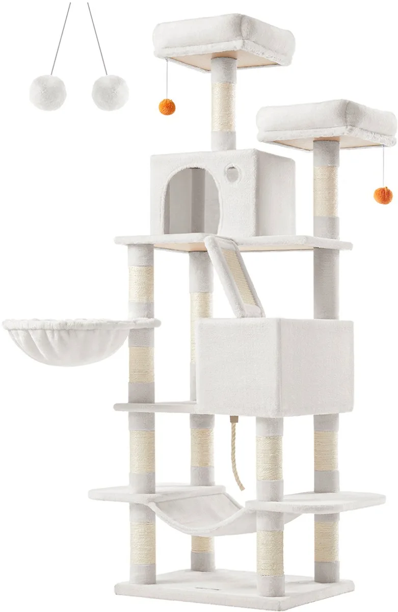 Krabpaal – Groot model – 13 palen by Feandrea in Crèmewit – product photo