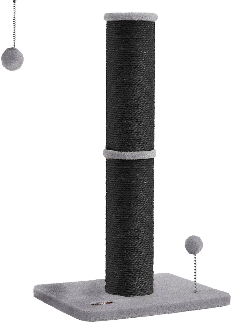 Krabpaal - Kattenboom - Voor Katten - 85 cm Hoog - Dikke Sisalstam - Met Pluchebal en Bel de Feandrea en Inktzwart – photo produit