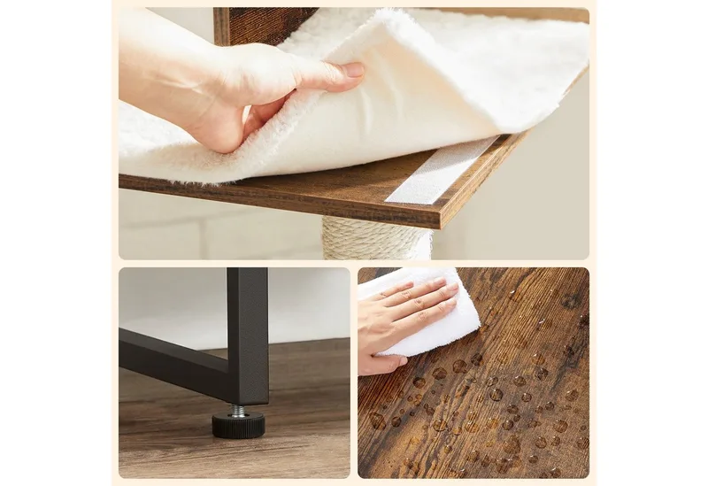 Krabpaal - Kattenboom - Voor Katten - Met Ligplateau - Stabiel Ontwerp by Feandrea in Brown – product photo 3 of 5