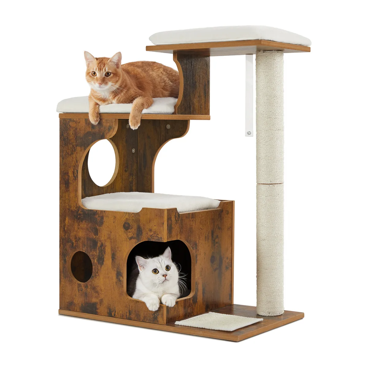Krabpaal voor katten, 88 cm - bruin / wit van Feandrea – productfoto