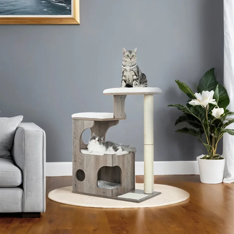 Katzenklo Schrank weiß von Feandrea in Grijsbruin – Produktfoto 1 von 5