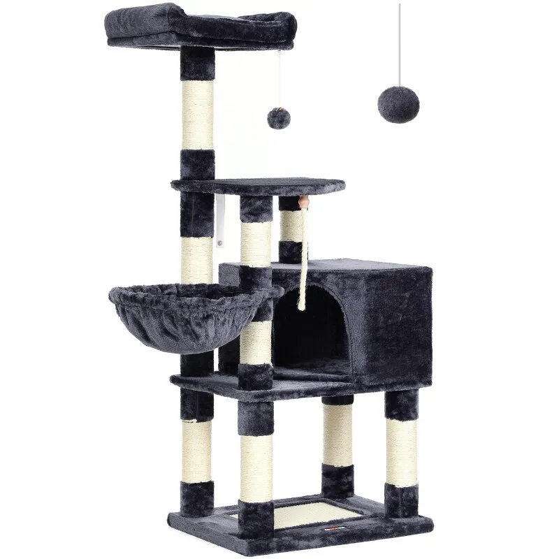 L Kratzbaum Kletterbaum 138cm dunkelgrau by Feandrea in Regular – product photo