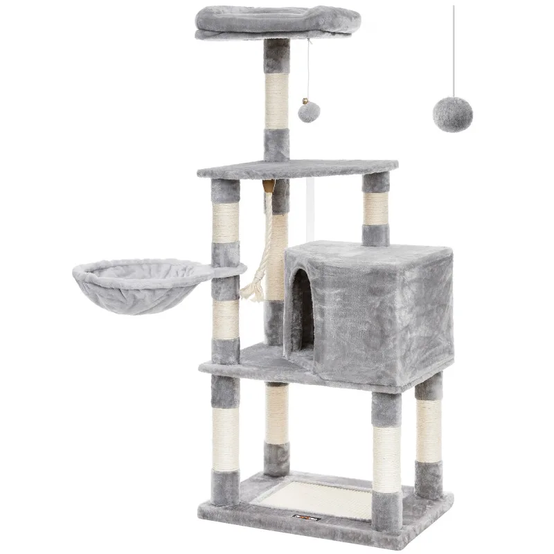 L Kratzbaum Kletterbaum 138cm hellgrau by Feandrea in Regular – product photo