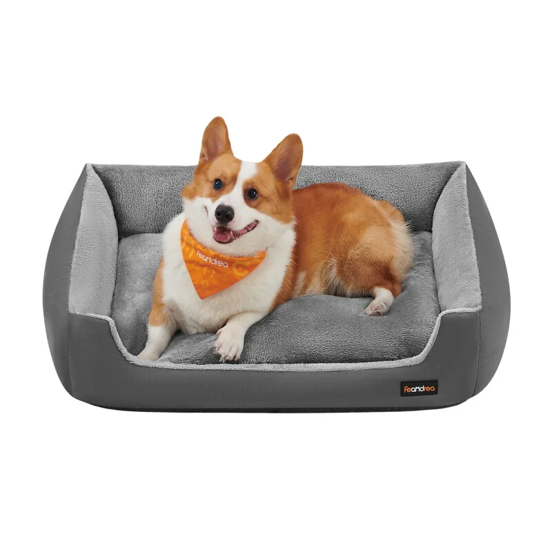 L-XL Hundebett, mit Wendekissen L by Feandrea in Dark grey, Regular – product photo