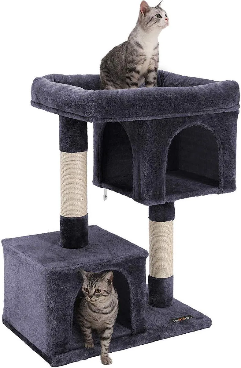 Nancy's Krabpaal Voor Katten - Krabpaal Kat - Katten Krabpaal 84 CM Hoog von Feandrea in Dunkelgrau – Produktfoto
