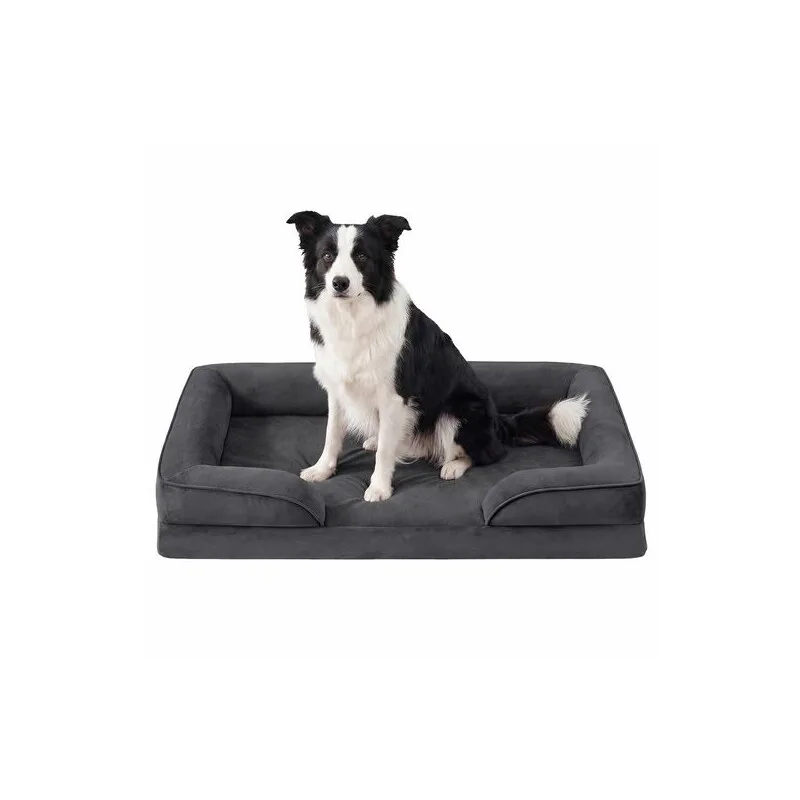 Orthopädisches Hundebett M-XXXL, abnehmbarer Bezug, erhöhte Ränder, rutschfest XL de Feandrea en Regular – photo produit
