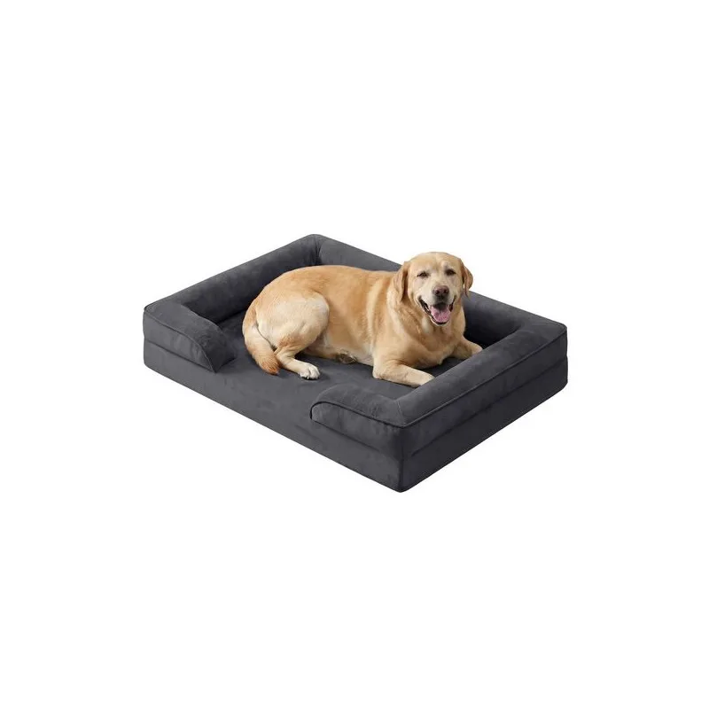 Orthopädisches Hundebett M-XXXL, abnehmbarer Bezug, erhöhte Ränder, rutschfest XXL de Feandrea en Regular – photo produit