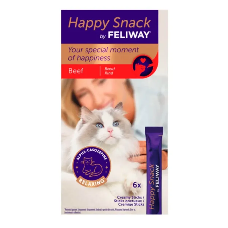 Blije Snack Rundvlees Kattensnack 6 Eenheden de Feliway – photo produit