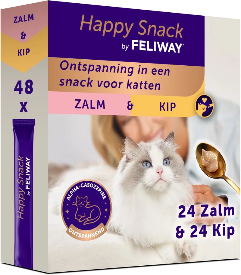 Happy Snack Poulet & Saumon Friandise Pour Chat 48 Unités de Feliway – photo produit