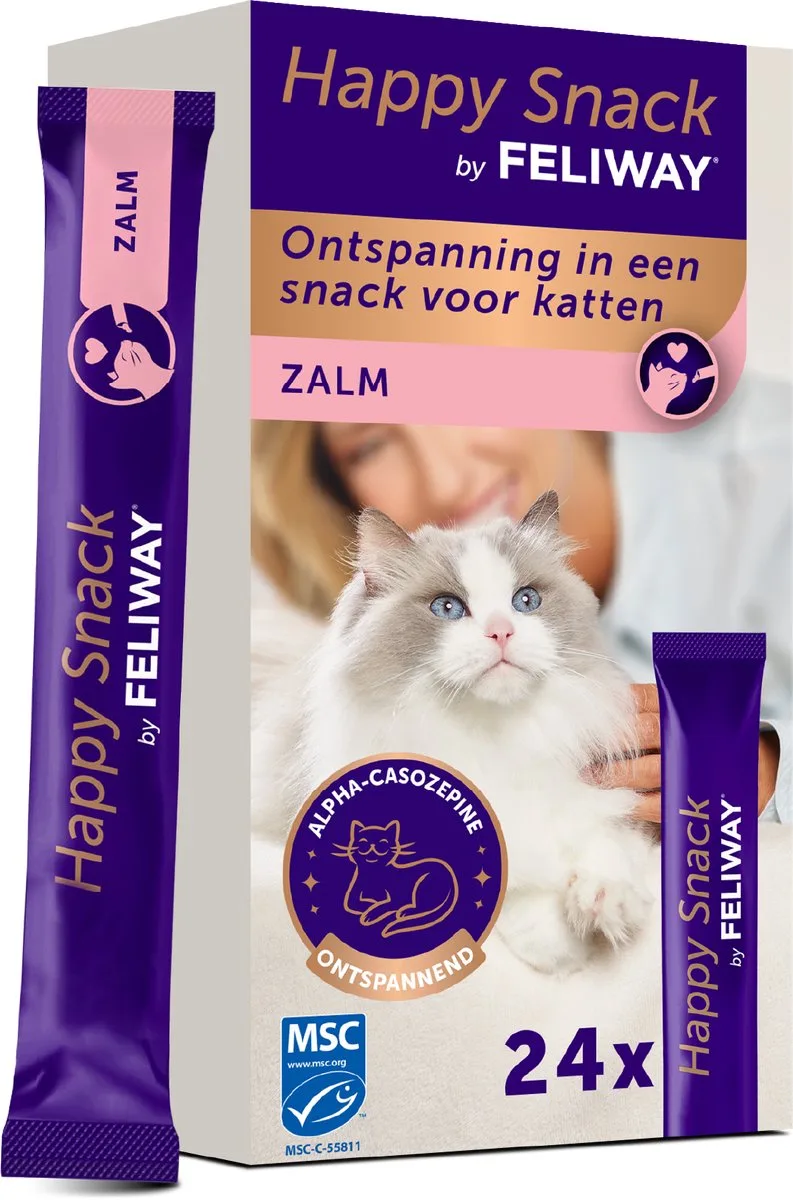 Friandise Saumon Pour Chat Happy Snack 24 Pièces de Feliway – photo produit