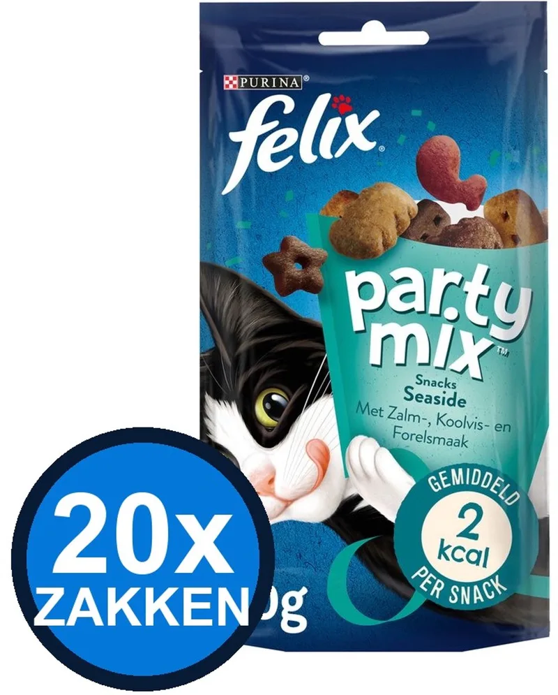20x Felix - Partymix Seaside Mix - Kattenvoer Snacks - 60 g by Felix – product photo