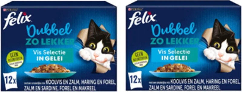 2x Felix - Dubbel Zo Lekker Vis Selectie in Gelei - Kattenvoer Natvoer - 12x85g by Felix – product photo
