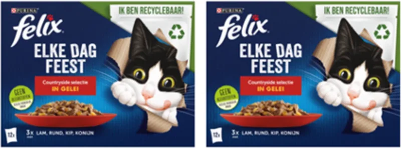 2x Felix - Elke Dag Feest Countryside Selectie in Gelei - Kattenvoer Natvoer - 12x85g by Felix – product photo