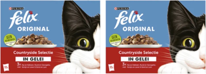 2x Felix - Original Countryside Selectie in Gelei - Kattenvoer Natvoer - 12x85g de Felix – photo produit