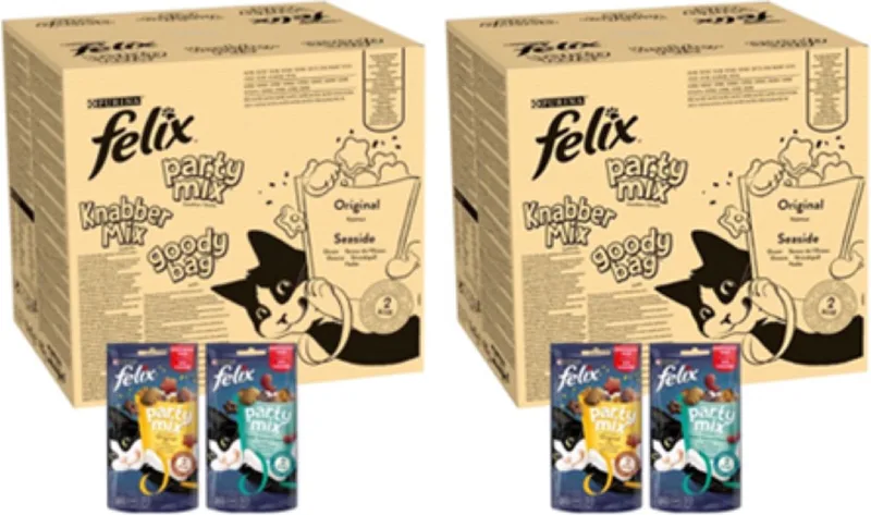 2x Felix - Partymix Original & Seaside - Kattensnacks - 16x60g by Felix – product photo