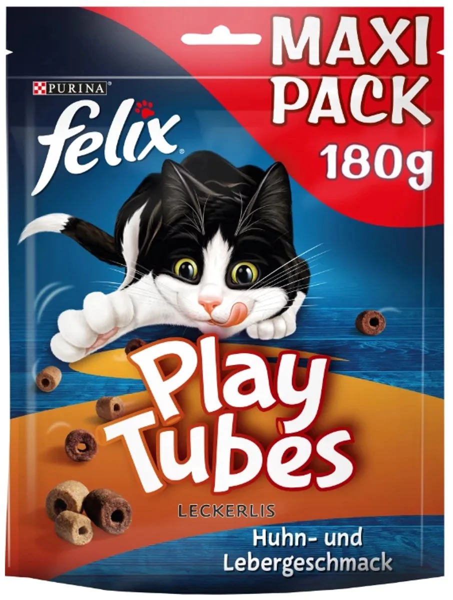 2x Felix Play Tubes 180 g Kip- en leversmaak de Felix – photo produit