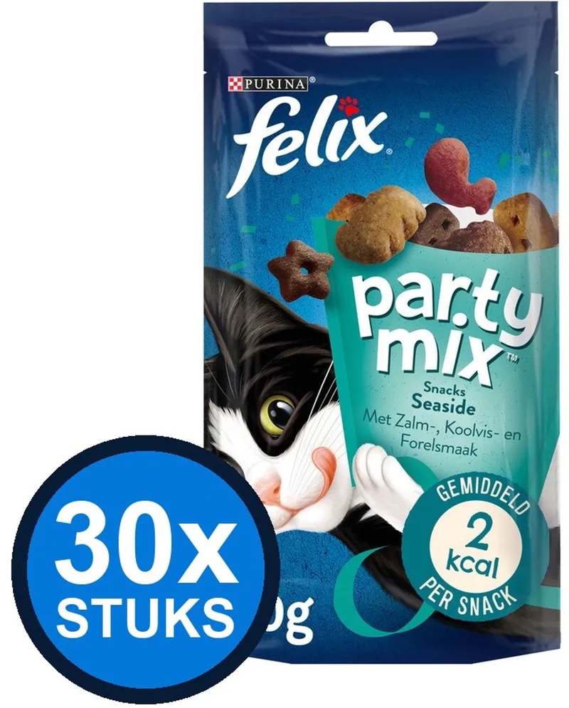 30x Felix - Partymix Seaside Mix - Kattenvoer Snacks - 60 g by Felix – product photo