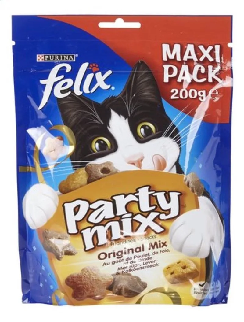 3x Felix - Partymix Original Mix - Kattensnacks - 200 g von Felix – Produktfoto