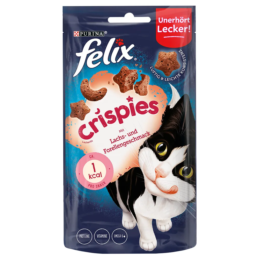 3x45g Crispies Zalm & Forel Felix Kattensnacks by Felix – product photo