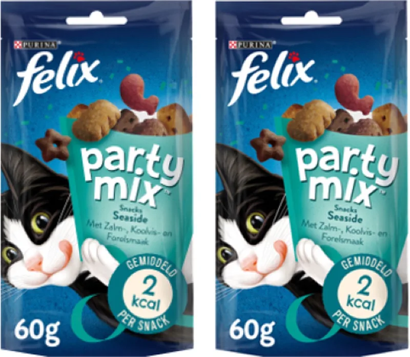 4x Felix Party Mix - Seaside Mix - Kattensnacks - 60g von Felix – Produktfoto